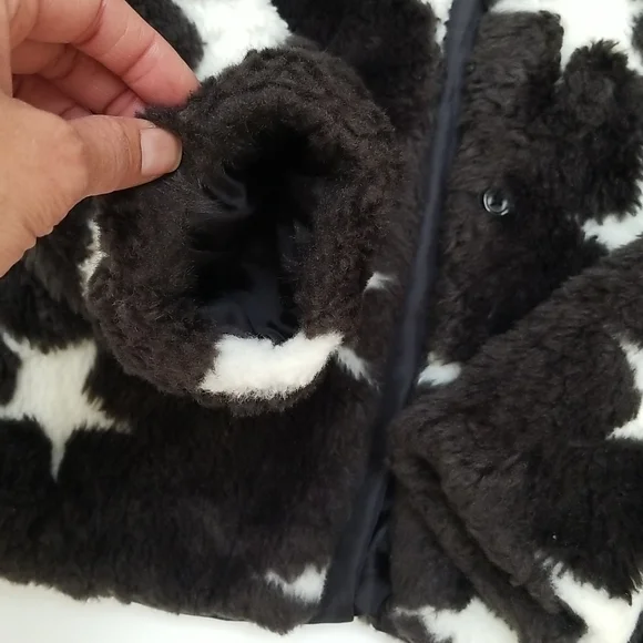 🪷4/$20🪷 Macy's Kids Epic Threads Girls Black Faux Fur White Star … - Picture 11 of 17